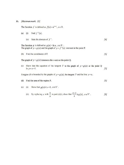 Ib Math Past Paper