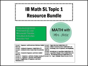 Ib Math Sl Topic 1 Multiple Choice Practice Test By Math