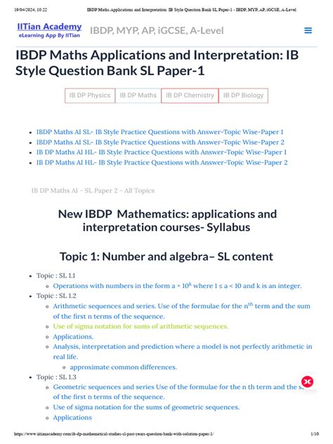 Ib Question Bank Maths Sl Answers