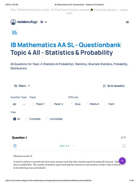 Ib Sl Math Question Bank