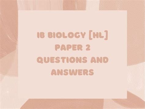 Download Ib Biology Hl Paper 2 Nov 2012 