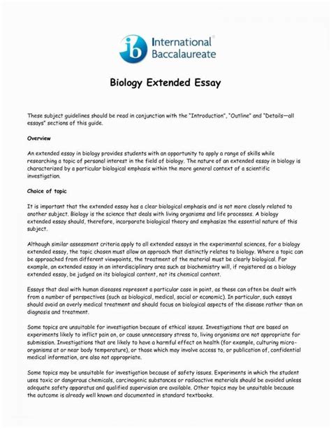 Download Ib Extended Essay Abstract Guidelines 