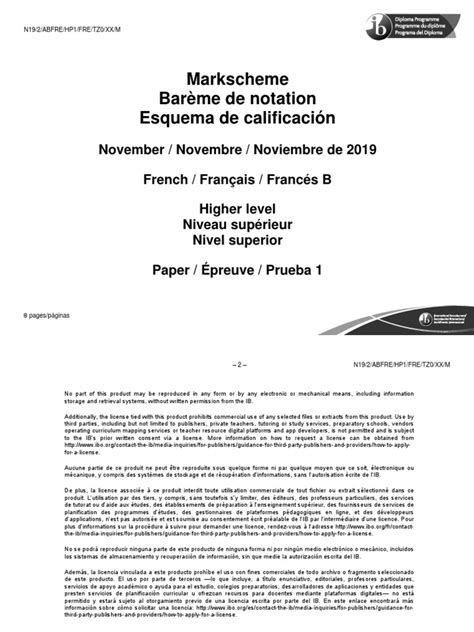 Read Online Ib Hl French Paper 1 2010 Markscheme 