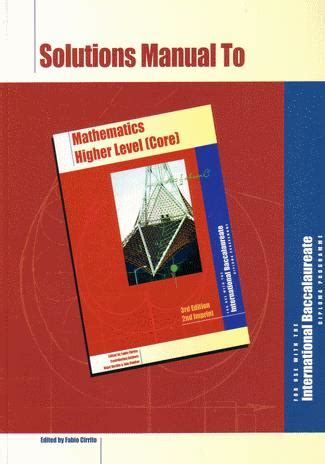 Full Download Ib Math Hl Core Solution Manual Fabio 