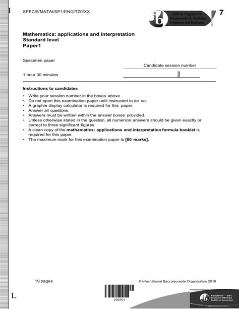 Full Download Ib Math Sl Specimen Paper 2014 