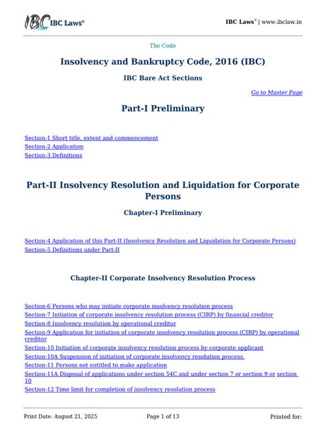 Ibc Bare Act