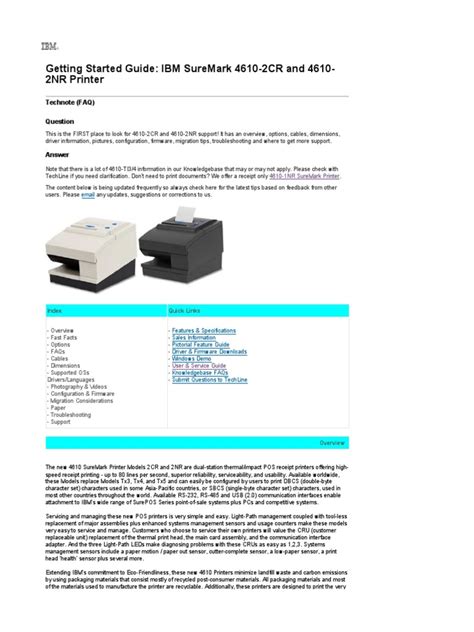 Ibm 4610 User Guide