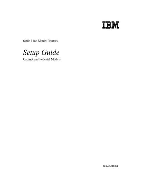 Read Ibm 6400 Setup Guide 