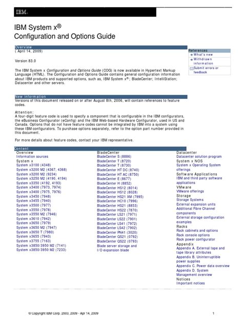 Read Online Ibm Configuration And Options Guide 