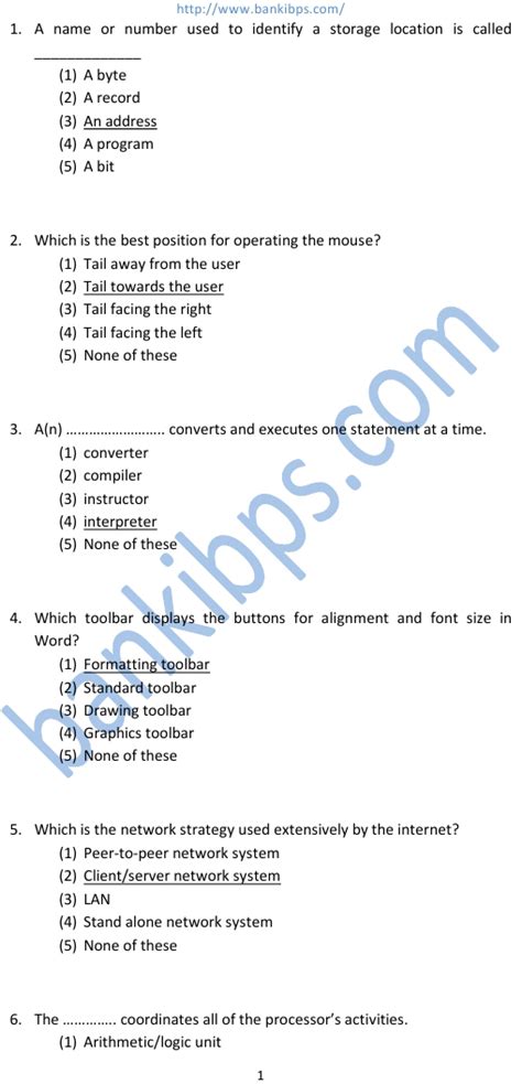 Full Download Ibps Computer Knowledge Questions And Answers 