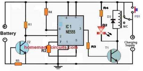 ic 555 automatic charger with relay