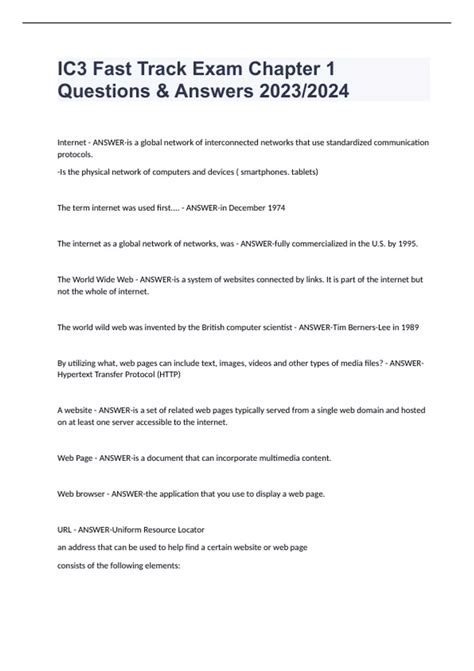 Read Online Ic3 Fast Track Study Guide 