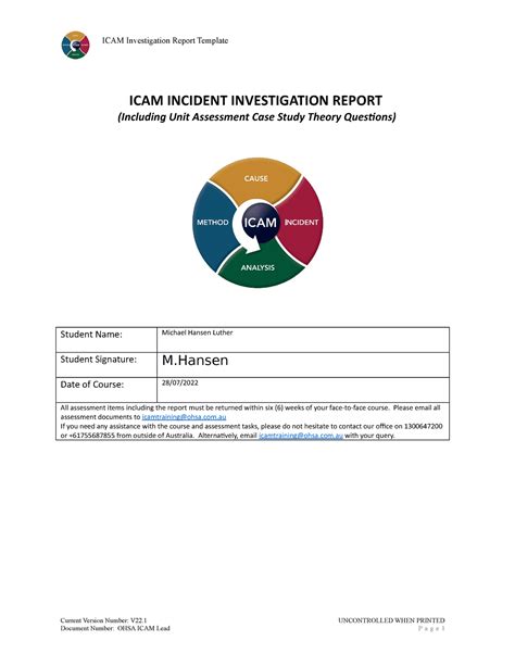 Full Download Icam Investigation Report Template 