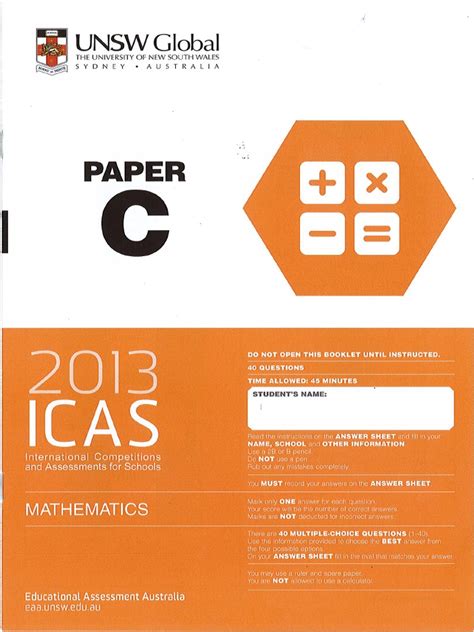 Read Online Icas Mathematics Paper C 