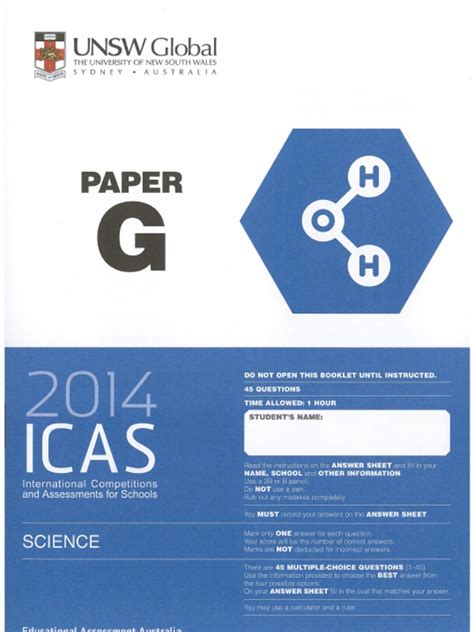 Read Icas Science Paper 2014 