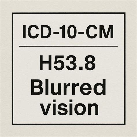 Icd 10 Code For Blurred Vision
