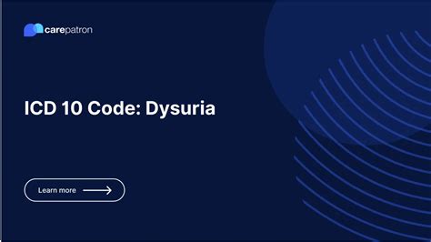 Icd 10 Dysuria