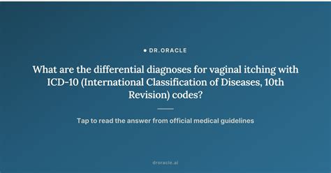 Icd 10 Vaginal Itching
