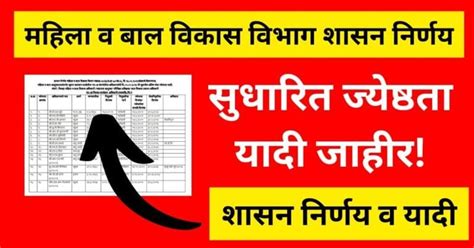 Icds Seniority List