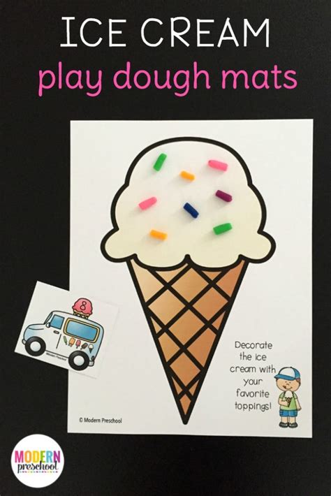 Ice Cream Math Playdough Number Mats Worksheets Ice Cream Math Worksheets - Ice Cream Math Worksheets