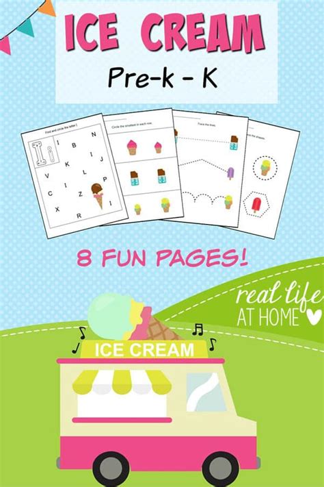 Ice Cream Printables Packet For Preschoolers Real Life Ice Cream Worksheets For Preschool - Ice Cream Worksheets For Preschool
