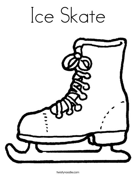Ice Skate Coloring Page   Printable Ice Skating Coloring Pages Free For Kids - Ice Skate Coloring Page
