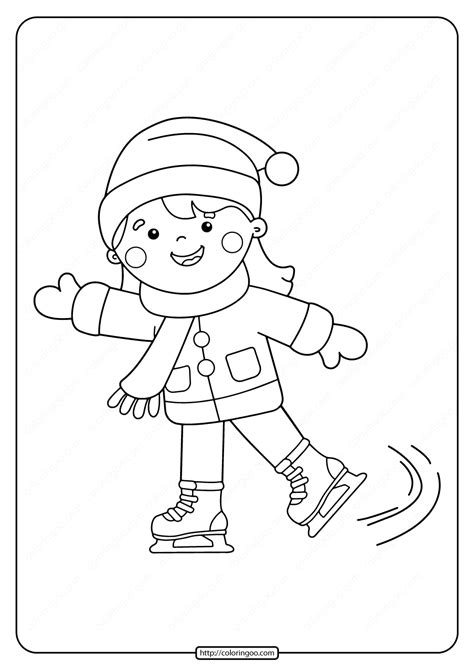 Ice Skater Coloring Pages   Ice Skating Coloring Pages Coloring Nation - Ice Skater Coloring Pages
