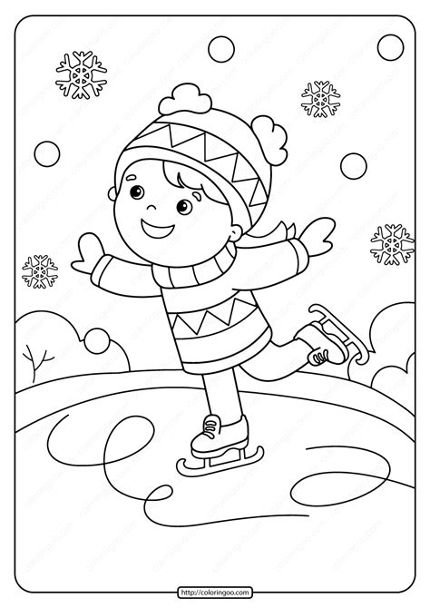 Ice Skating Coloring Page All Kids Network Ice Skating Coloring Page - Ice Skating Coloring Page