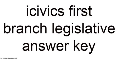 icivics first branch legislative