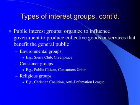 icivics types of interest groups key sheet