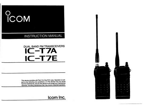 Full Download Icom Ic T7A User Guide 