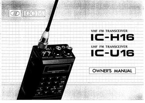 Full Download Icom Ic U16 User Guide 