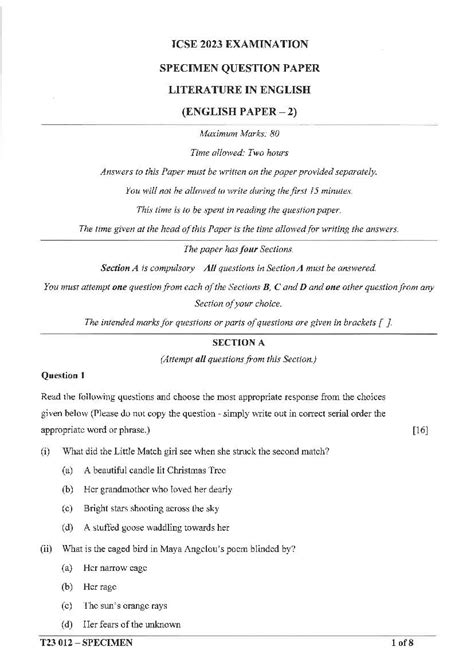 Read Online Icse Board Solved Question Papers 2011 