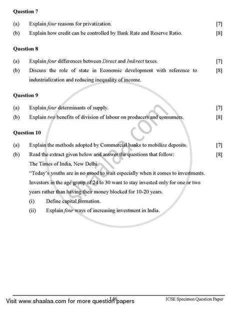 Read Icse Economic Applications Question Paper 2013 