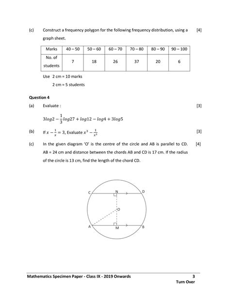 Download Icse Maths Question Paper Class 9 
