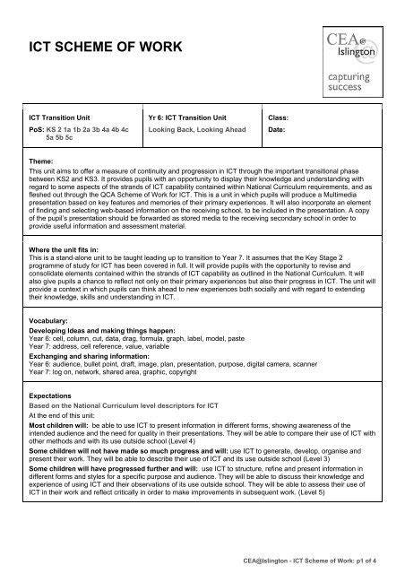 ict scheme of work 2014