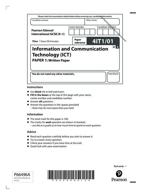 Download Ict Edexcel 4It0 Paper 1 Mark Scheme 