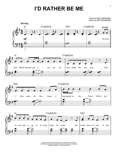 Id Rather Be Me Sheet Music