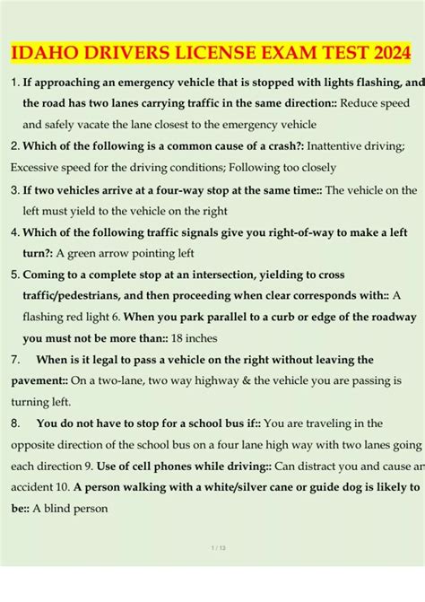 idaho drivers test