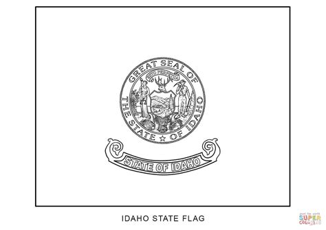 Idaho Flag Coloring Page State Flag Drawing Flags Idaho State Flag Coloring Page - Idaho State Flag Coloring Page