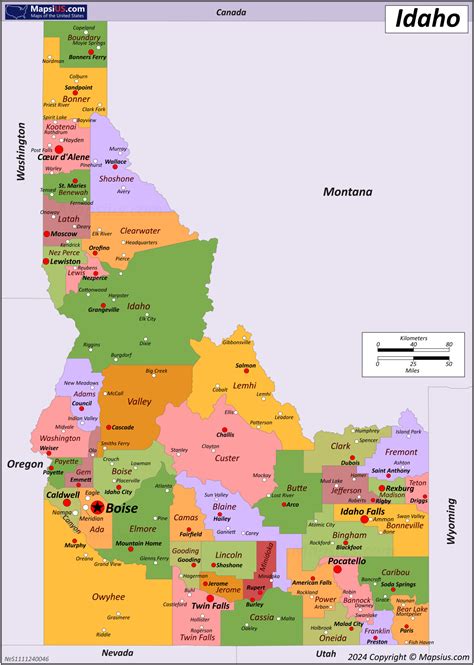 idaho maps state
