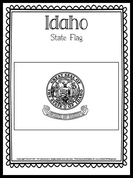 Idaho State Flag Coloring Page Free Printable Idaho State Flag Coloring Page - Idaho State Flag Coloring Page