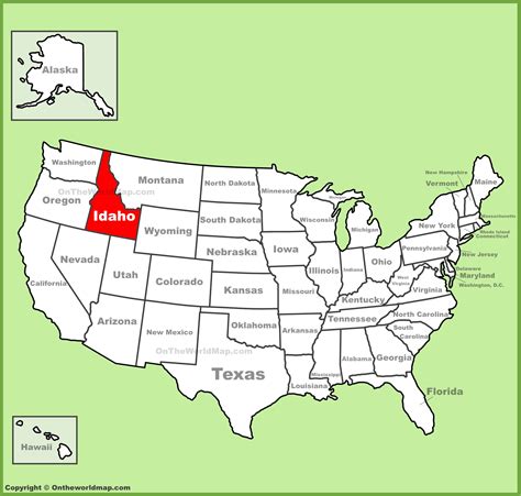 idaho us map