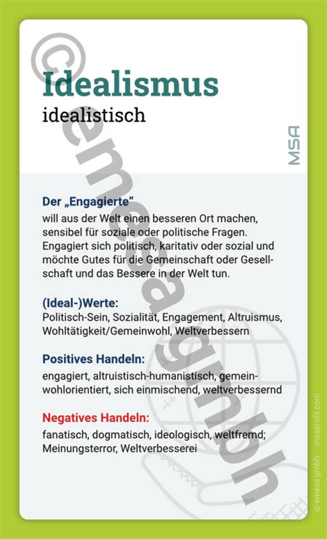 idealistisch handelen