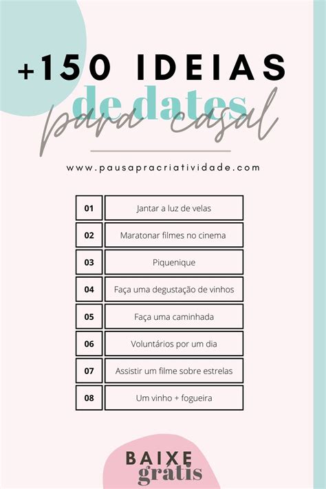 Ideias De Dates