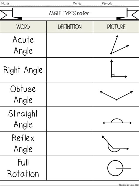 Identify Angles Worksheet   Angles Printable Worksheets 4th And 7th Grade The - Identify Angles Worksheet