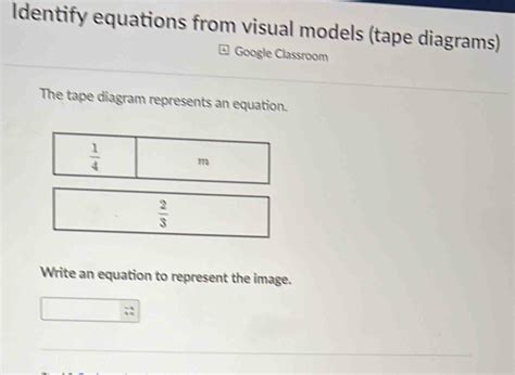 Identify Equations From Visual Models Tape Diagrams Khan Solving Equations With Pictures - Solving Equations With Pictures