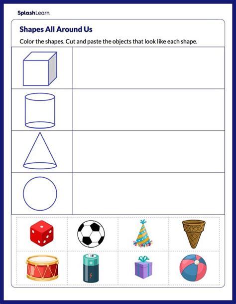 Identify Solid Shapes Math Worksheets Splashlearn Solid Shapes Worksheets For Kindergarten - Solid Shapes Worksheets For Kindergarten