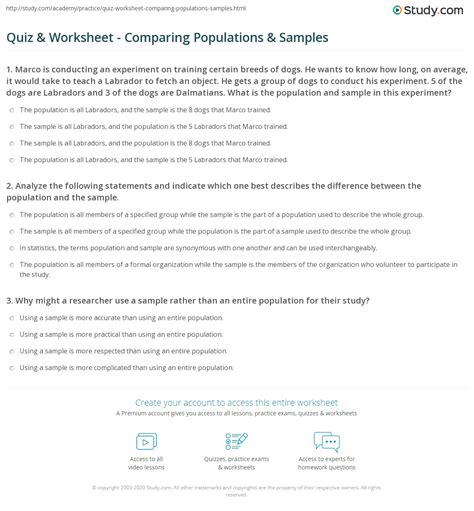 Identify The Population And Sample Practice Khan Academy Population Worksheet Answers - Population Worksheet Answers