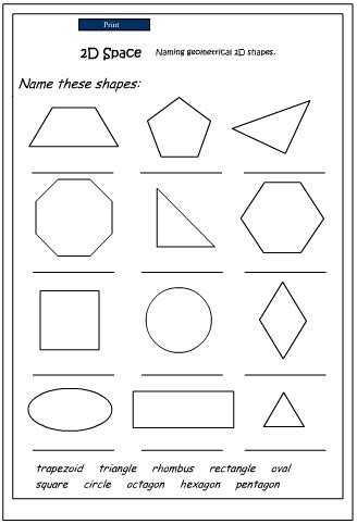 Identifying And Naming 2d Shapes Worksheets Math Worksheets 5th Grade 2d Shapes Worksheet - 5th Grade 2d Shapes Worksheet